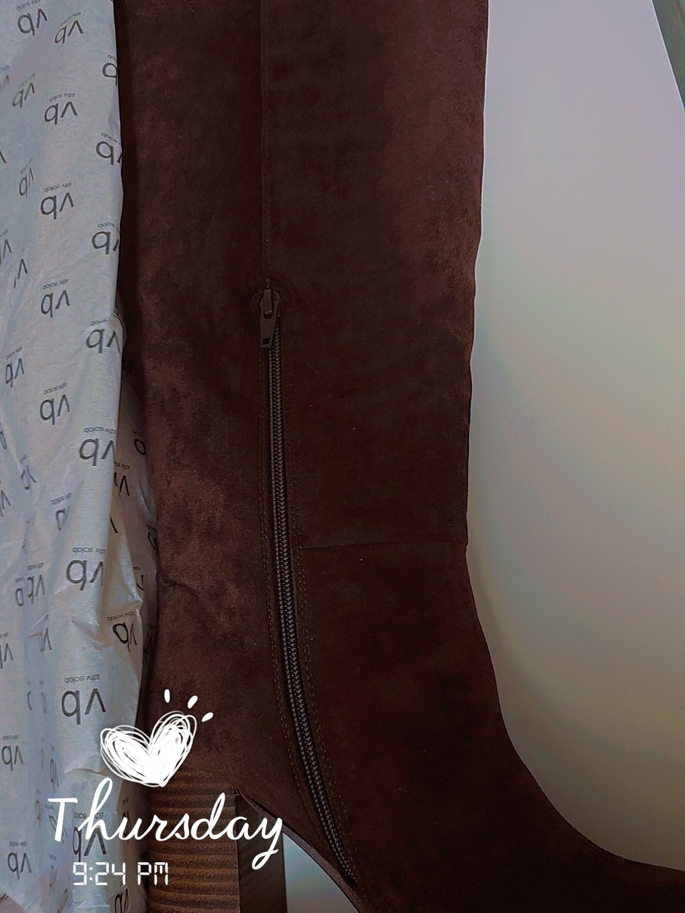 DV by Dolce Vita Dark Brown Suede Over-the-Knee Boot with Side Zip